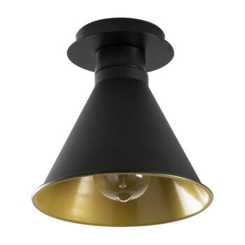 Stropné svietidlo v čiernej a zlatej farbe s kovovým tienidlom ø 20 cm Berceste – Opviq lights - Image 3