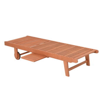 Drevené záhradné ležadlo v krémovo-prírodnej farbe San Diego – Garden Pleasure - Image 9