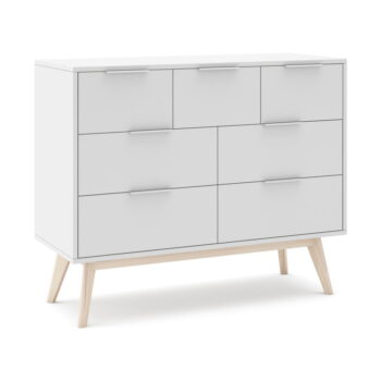 Biela nízka komoda 120x83 cm Campus – Marckeric - Image 3