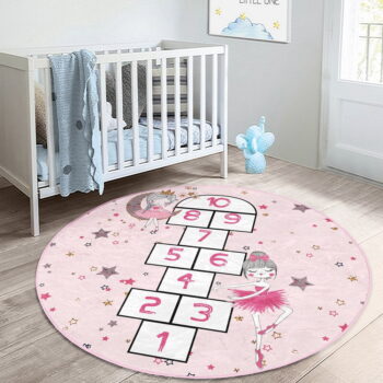 Ružový detský koberec ø 80 cm Comfort – Mila Home – Obrázok 6