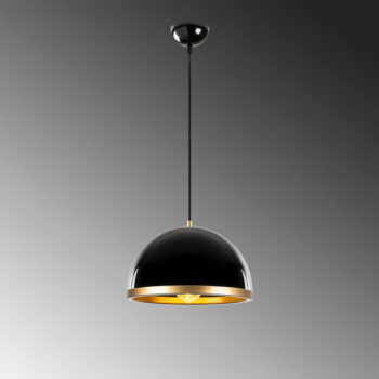 Závesné svietidlo v čiernej a zlatej farbe s kovovým tienidlom ø 30 cm Ferenci – Opviq lights - Image 5