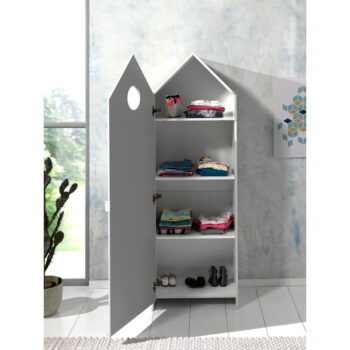 Biela otvorená detská šatníková skriňa 173x171,5 cm CASAMI – Vipack – Obrázok 9