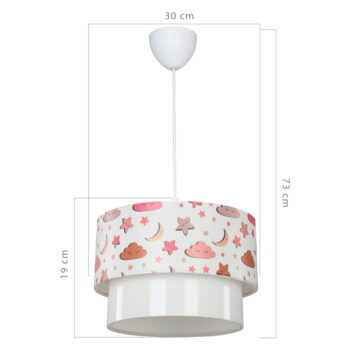 Biele detské svietidlo ø 30 cm Kinder – Squid Lighting - Image 3