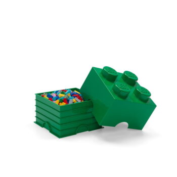 Zelený úložný box štvorec LEGO® – Obrázok 2