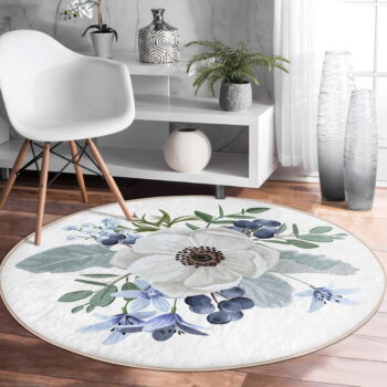 Prateľný okrúhly koberec vhodný pre robotické vysávače ø 120 cm Comfort – Mila Home - Image 4