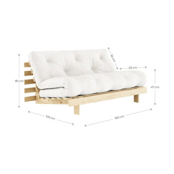 Žltá rozkladacia pohovka 160 cm Roots - Karup Design - Image 2