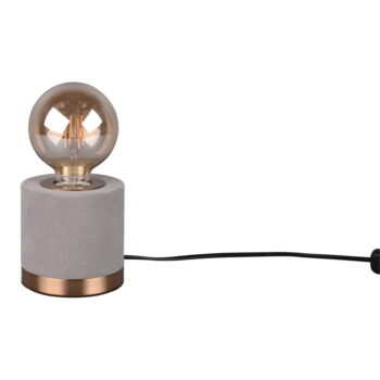 Sivá zamatová stolová lampa (výška 11 cm) Judy – Trio