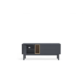 Tmavosivý TV stolík 140x56 cm Corvo - Teulat - Image 3