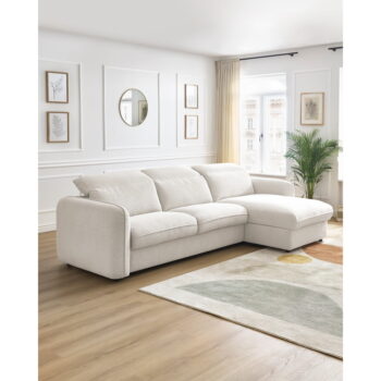 Biela rozkladacia rohová pohovka (variabilná) Achille – Bobochic Paris – Obrázok 11