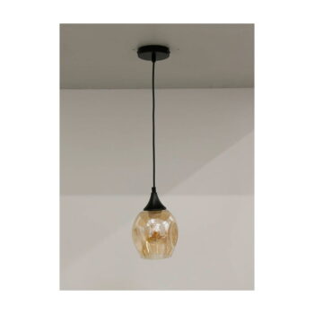 Čierne závesné svietidlo so skleneným tienidlom ø 14 cm Aspa - Candellux Lighting - Image 9
