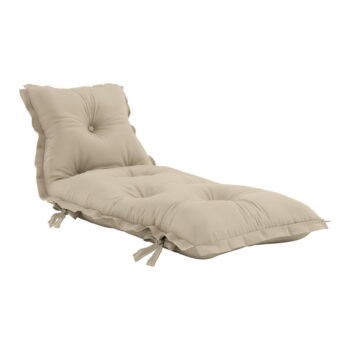Béžový variabilný futón vhodný do exteriéru Karup Design OUT™ Sit&Sleep Beige