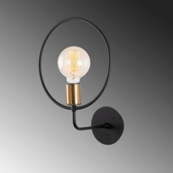 Čierne nástenné svietidlo Circle – Opviq lights - Image 4