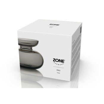 Svetlosivá sklenená ručne vyrobená váza (výška 9 cm) Inu – Zone - Image 6