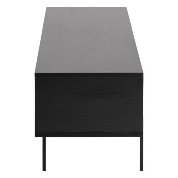 Čierny TV stolík v dekore jaseňa 140x45 cm Angus – Actona - Image 4