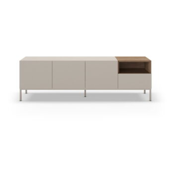 Krémový TV stolík 180x55 cm Cailin – Marckeric