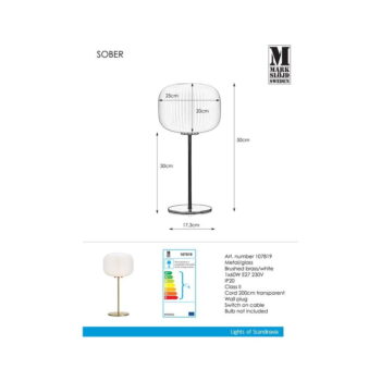 Stolová lampa Markslöjd Sober Table 1L White - Image 4