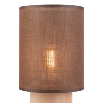 Hnedá stolná lampa s textilným tienidlom, výška 30 cm Ari - LAMKUR - Image 5