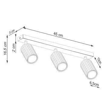 Krémové stropné svietidlo 6,5x45 cm Gleam – Nice Lamps - Image 2