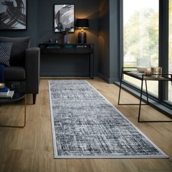 Modrý behúň 80x300 cm Eris Trace – Flair Rugs – Obrázok 2
