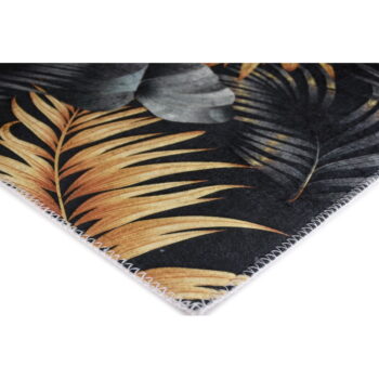 Prateľný koberec v tmavomodrej a zlatej farbe 80x150 cm Midnight Leaves – Vitaus - Image 3