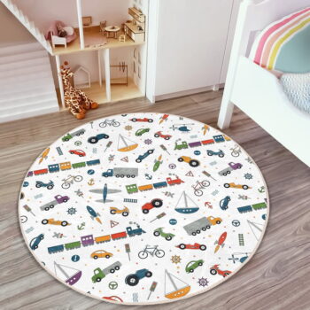 Biely detský koberec ø 120 cm Comfort – Mila Home - Image 4
