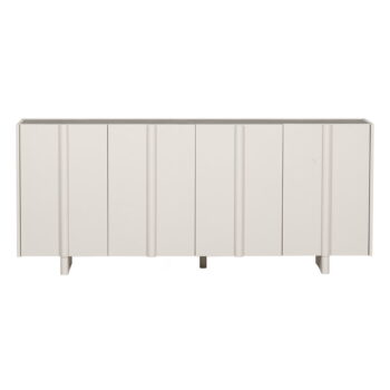 Krémovobiela nízka modulárna komoda z borovicového dreva 200x85 cm Basu – WOOOD