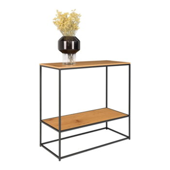 Konzolový stolík s doskou v dubovom dekore v prírodnej farbe 80x36 cm Vita – House Nordic - Image 2
