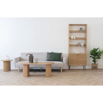 Knižnica v dekore duba v prírodnej farbe 80x200 cm Kyoto – House Nordic - Image 2