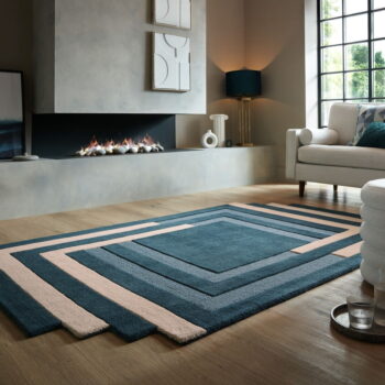 Tmavozelený ručne tkaný vlnený koberec 150x240 cm Labyrinth Shaped – Flair Rugs - Image 2