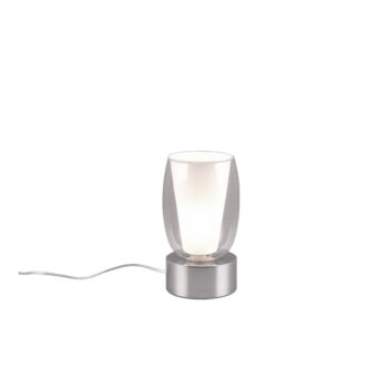 Stolová lampa so skleneným tienidlom v striebornej farbe (výška 24 cm) Barret – Trio Select - Image 2