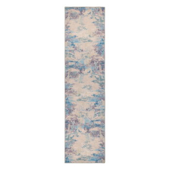 Modro-fialový umývateľný behúň s prímesou recyklovaných vlákien 60x230 cm Reid – Flair Rugs - Image 2