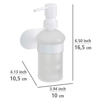 Biely samodržiaci sklenený dávkovač mydla 200 ml Orea – Wenko - Image 5