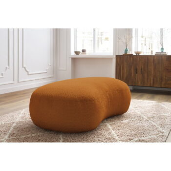 Podnožka z textílie bouclé v horčicovohnedej farbe Saint-Germain – Bobochic Paris – Obrázok 6