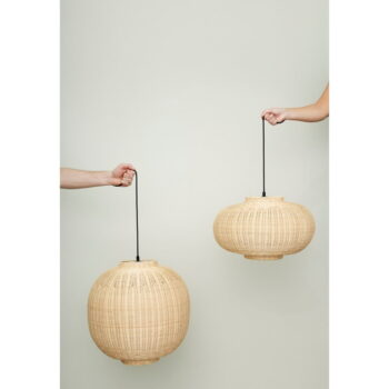 Závesné svietidlo v prírodnej farbe ø 45 cm Chand – Hübsch - Image 3