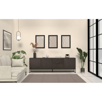 Tmavohnedá nízka komoda v dekore duba 235x76 cm Bali – Tenzo – Obrázok 2
