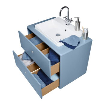 Svetlomodrá závesná skrinka s umývadlom bez batérie 80x62 cm Color Bath – Tom Tailor - Image 2