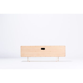 TV stolík z dubového dreva v bielo-prírodnej farbe 180x64 cm Fina – Gazzda – Obrázok 5
