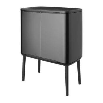 Tmavosivý dotykový oceľový odpadkový kôš na triedený odpad 34 l Bo Touch Bin – Brabantia - Image 3