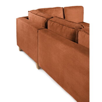 Oranžová menčestrová rozkladacia rohová pohovka Tori – Bonami Selection - Image 3