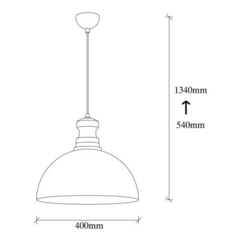 Závesné svietidlo v zlatej farbe s kovovým tienidlom ø 40 cm Berceste – Opviq lights - Image 5
