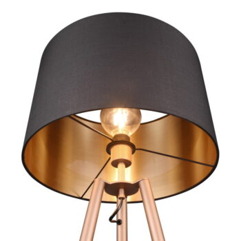 Hnedá stojacia lampa s poličkou (výška  152 cm) Colette – Trio - Image 4
