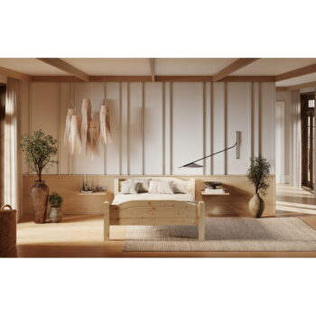 Jednolôžková posteľ z borovicového dreva v prírodnej farbe 90x200 cm Liva – Olivia Living - Image 7