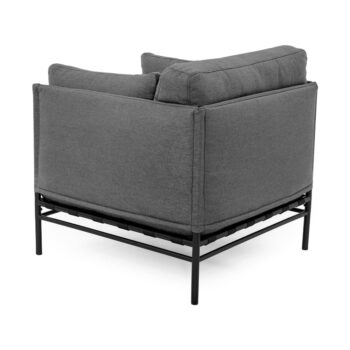 Tmavosivé polstrované záhradné kreslo Dandy – Sit Sit - Image 9