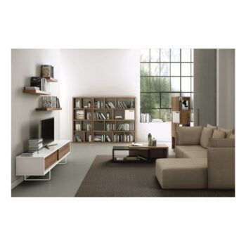 Hnedá knižnica v dekore orecha 70x159 cm Berlin – TemaHome - Image 3