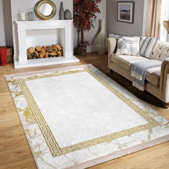 Koberec behúň v bielo-zlatej farbe 80x200 cm - Mila Home - Image 3