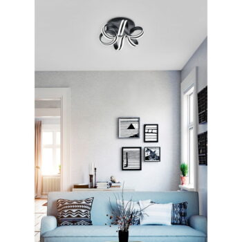 Čierne LED stropné svietidlo Carrera – Trio - Image 2
