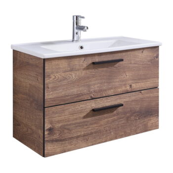 Hnedá závesná skrinka v dekore duba bez umývadla 71x51 cm Set 374 - Pelipal – Obrázok 11