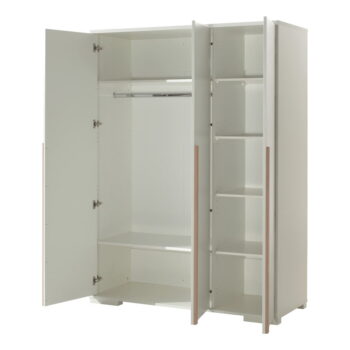 Biela detská šatníková skriňa 146x195 cm London – Vipack - Image 2