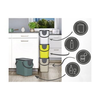 Odpadkový kôš na triedený odpad z recyklovaného plastu 25 l Albula - Rotho - Image 2