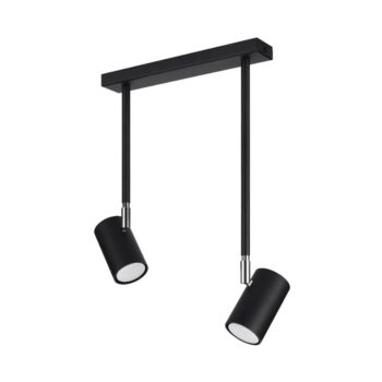 Čierne stropné svietidlo 30x10 cm Jones - Nice Lamps - Image 2